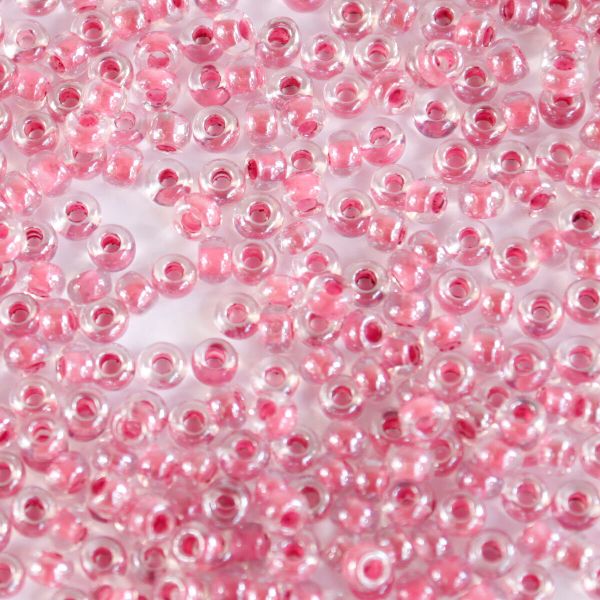 Бисер Preciosa прозрачный с цв. центром и покрытием 10/0 (2.3 мм), круг.отв., 50г, (38627)