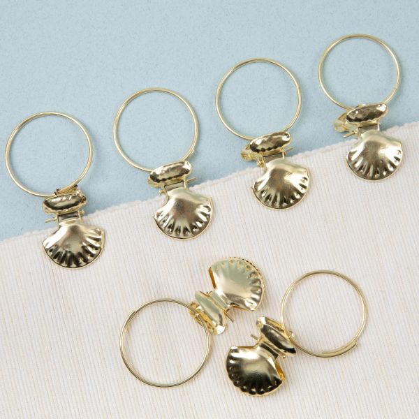 Зажим для штор 33 мм (⌀32-34 мм), с кольцом, 20 шт, никель, Blitz CL-011