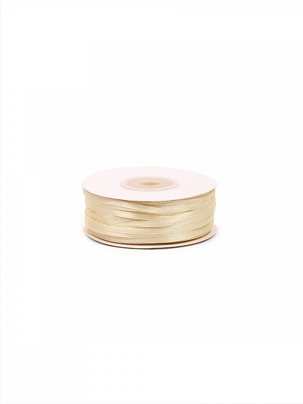 Лента атласная 1-сторонняя 3.0 мм / 100±1 метров, 3004 св.кремовый, Magic4Hobby