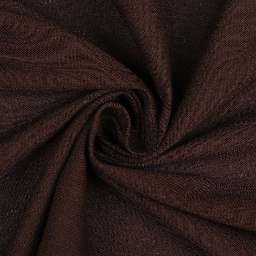 Льняная ткань 185 г/м², 140 см, в нарезке, цв. 20 шоколад, 10 метров /TOS/