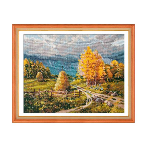 Набор для вышивания нитками Овен, Осенняя гроза 40х30см