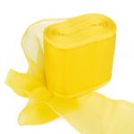 Лента капроновая (органза) для бантов 75-80.0 мм / 25±1 метров, желтый, Gamma С 3622, Gamma С 3622