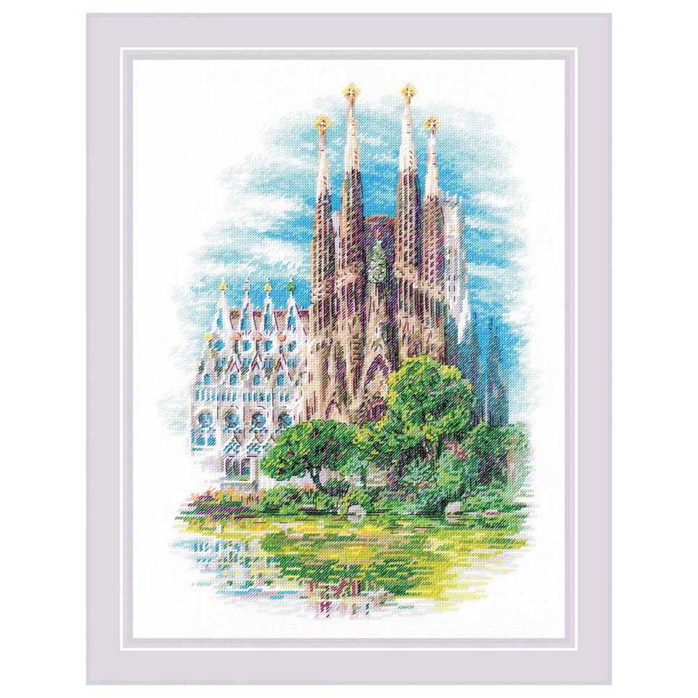 Набор для вышивания нитками Риолис, Саграда Фамилия 30х40 см, 625636