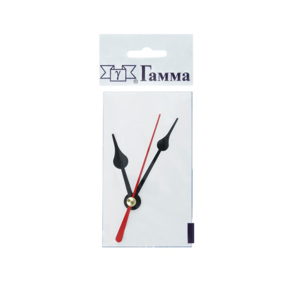 Стрелки для часовых механизмов (часовая/минутная/секундная) ЧМС, 5 шт, 58/83/70 мм, ( черный/красный)