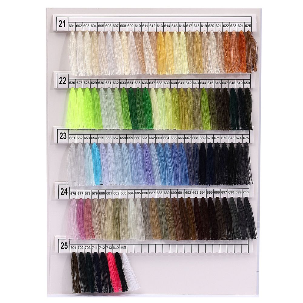 _01_ Карта цветов ниток: Нитки Max и Ideal швейные универсальные