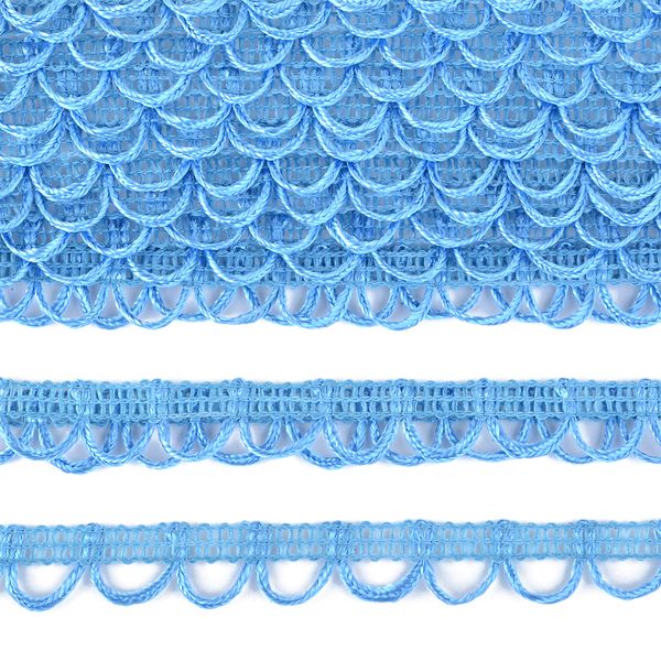 Тесьма отделочная UU 319.голубой 18-19 мм, уп.16,45м