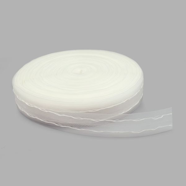 Лента (тесьма) шторная: сборка параллельная (1:3) 40 мм / 100 метров, 420023