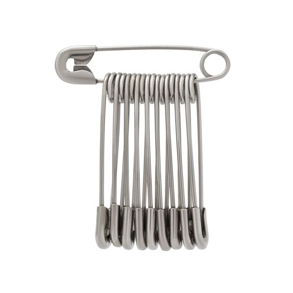 Булавки английские l=28 мм, никель, 100 шт, С-56