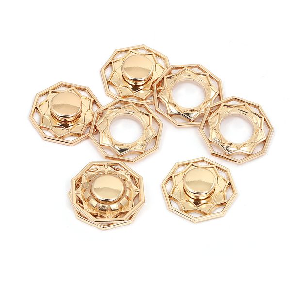 Кнопка пришивная металл ⌀21.0 мм, TBY-S0010, цв.золото уп. 20 шт, TBY