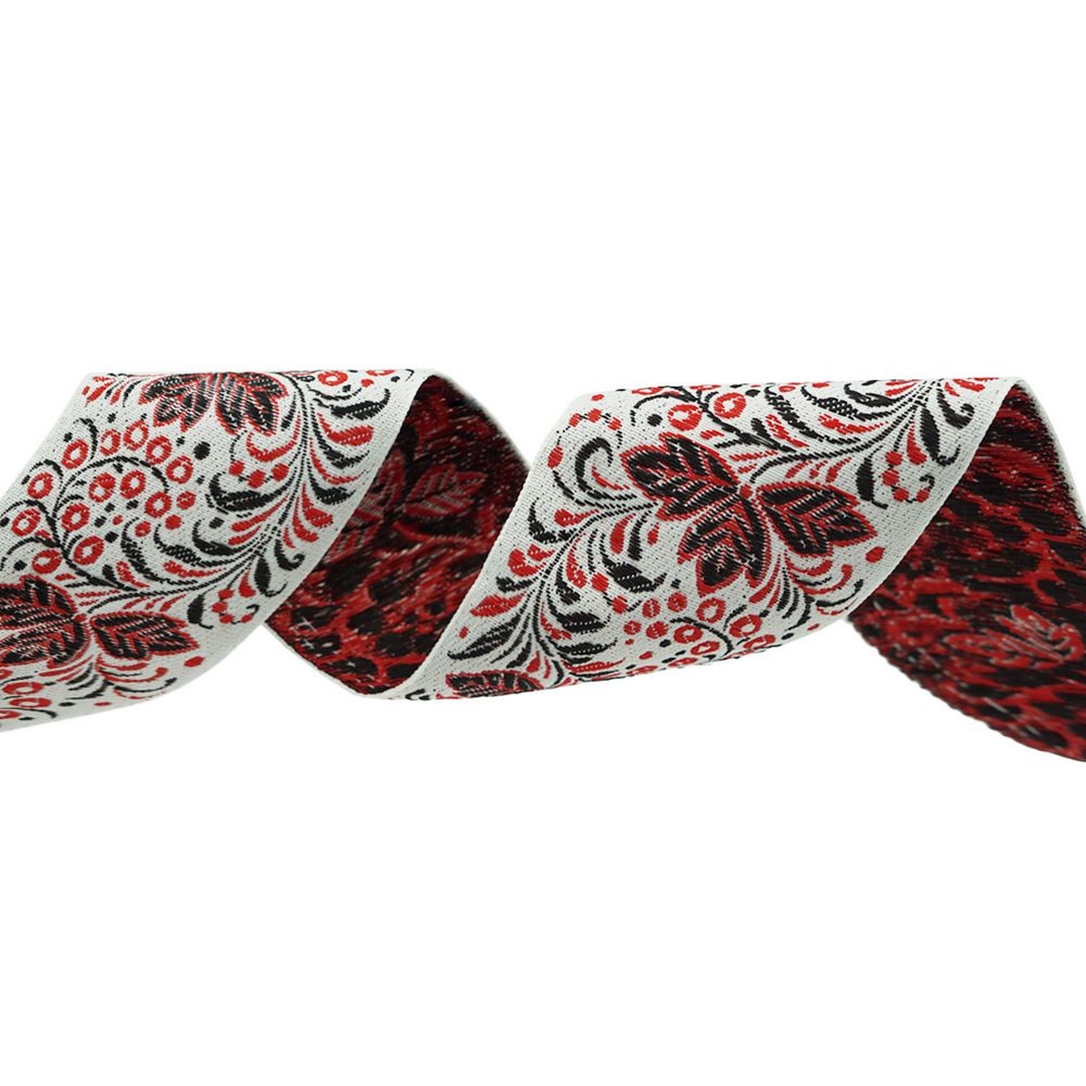 Лента (тесьма) жаккардовая 65.0 мм / 25±1 метров, рис. 9430 Смородинка, (10) С3799Г17