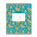 Тетрадь ученическая школьная, выборочный лак, A5 12 л. на скобе 65 г/м², белизна 100% 25 шт клетка, 01405 КапиВажный, Светоч Т87