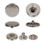 Кнопка Альфа (S-образная) ⌀15.0 мм, 36 шт, металл, нерж., 04 никель, MIKRON JK 005