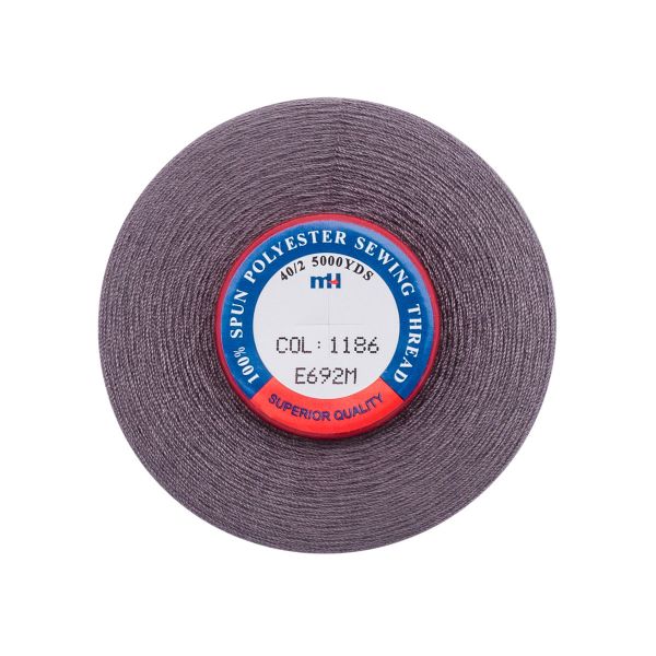 Нитки швейные Euron mH 40/2, 5000 ярд, 1186 серо-фиолетовый, 1 катушка