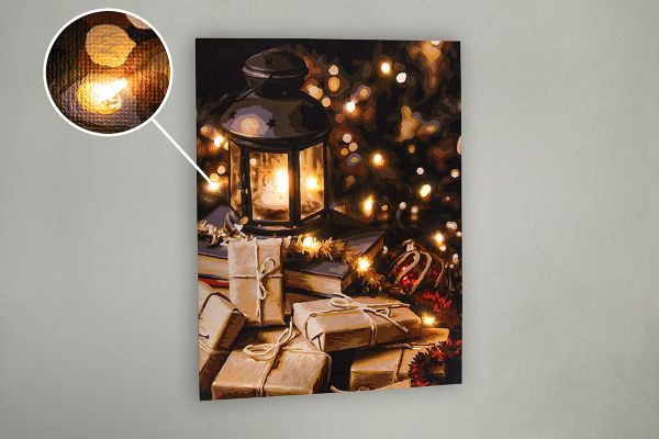 Картина по номерам Фрея, со светодиодами Праздничные хлопоты, 40х30 см