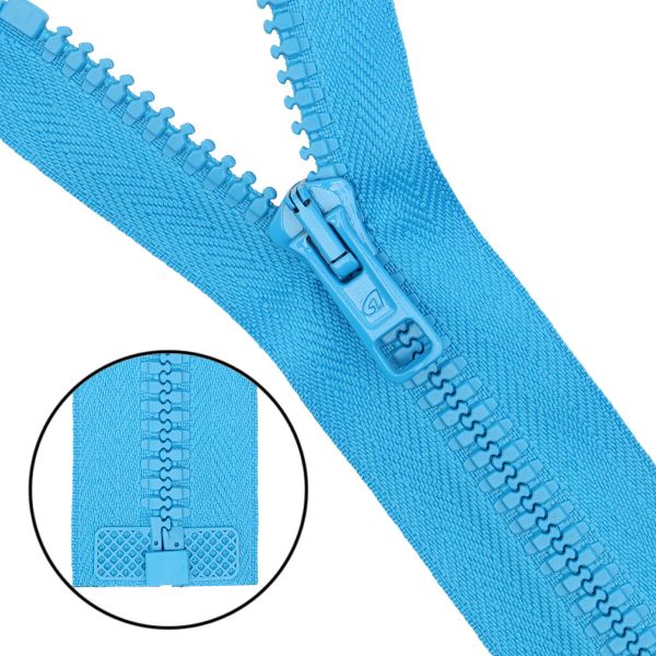 Молния трактор Arta Т6 (6 мм) 1 зам., разъем., 85 см, цв. 225 голубая бирюза, 5 шт