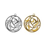 Филигранные элементы для бижутерии 2.9 см, круг, 4 шт, золото, Zlatka FDP-019