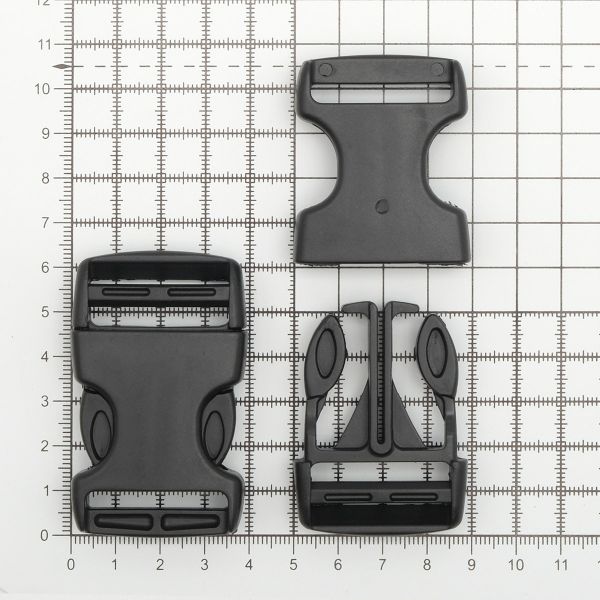 Фастекс (пряжка трезубец) пластик 30 мм, 20 шт, черный