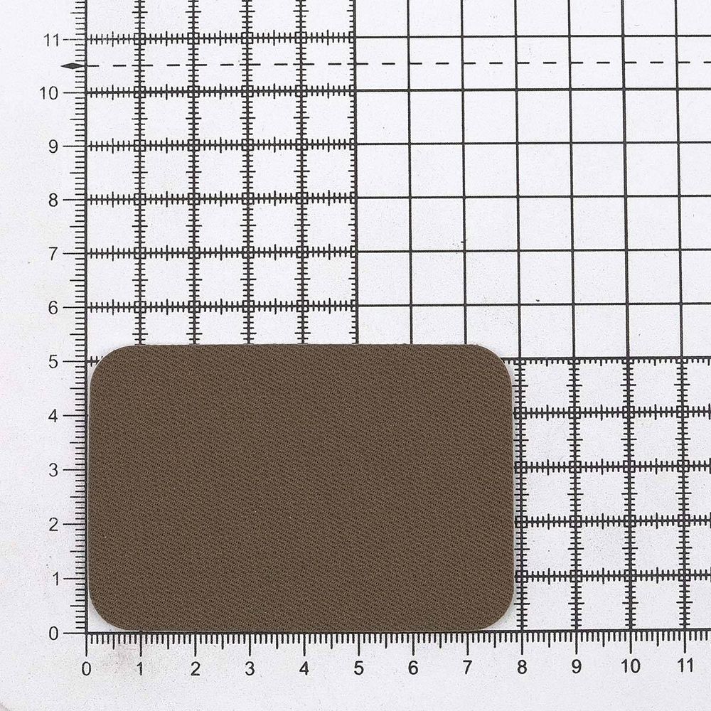 Термозаплатка, ткань, 52x78мм (коричневый (brown)), AZ03, 10 шт