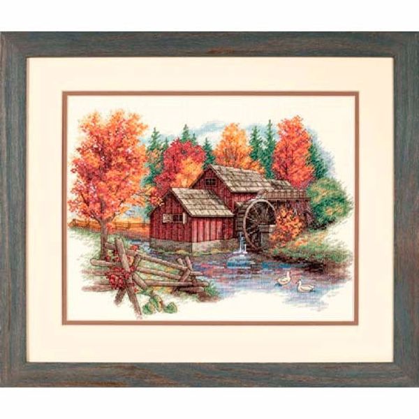 Набор для вышивания нитками Dimensions, Великолепие осени, 28х35 см