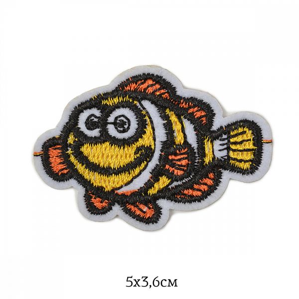 Аппликация пришивная 2309 Рыбка 5х3,6см, 10 шт