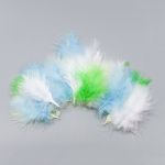 Перо марабу обработанное ассорти, 7-10см, 20 шт, XQ-660342