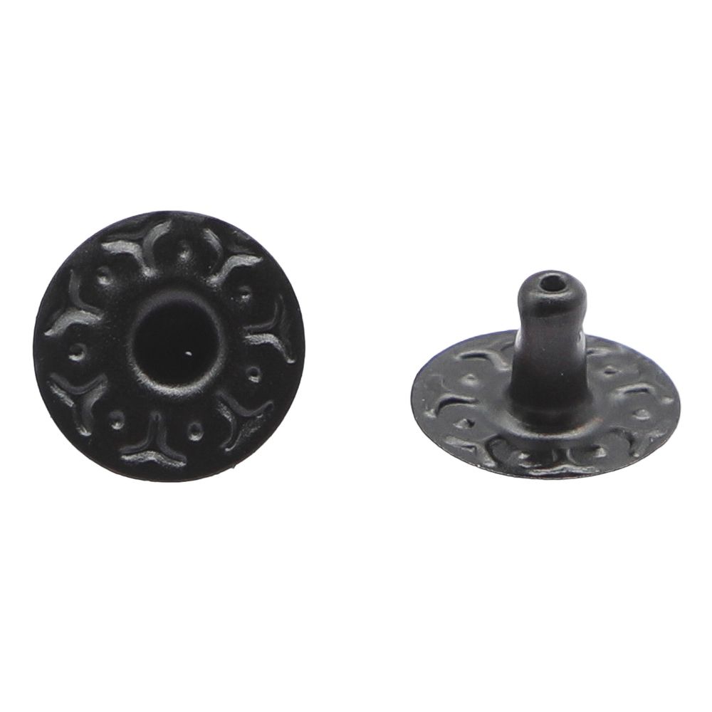 Кнопка Альфа (S-образная) ⌀10.0 мм, ≈144 шт, СТАЛЬ, оксид, NEW STAR