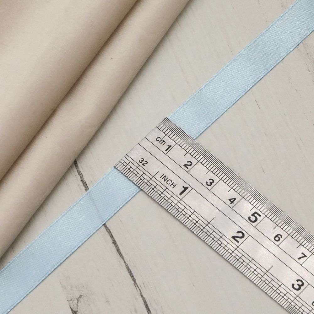 Лента атласная 1-сторонняя 12.0 мм / 22.86±1 метров, 130 св.голубой, Globus