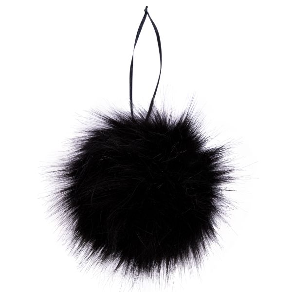 Помпоны декоративные песец, 1 шт, 02 черный, Gamma POFM-01