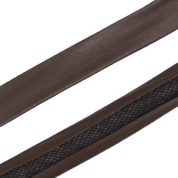 Косая бейка кожзам 14 мм / 55 метров, 05 коричневый