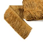 Бахрома отделочная широкая 100.0 мм / 25 метров, 112 золотистый-1, Gamma 2010