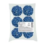 Шары декоративные из ротанга 7 см, 6 шт, №13 синий, Blumentag BRF-7