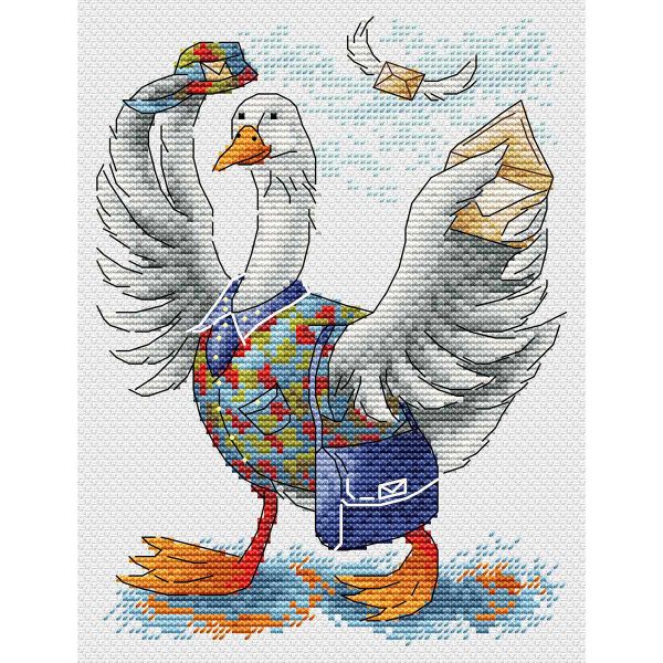 Набор для вышивания нитками МП Студия, Хорошие вести 18х13см