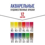 Акварель художественная, набор в металлической коробочке 12 цв, Цветочная симфония, палитра Марии Барановской, Vista-Artista VAWSM-12