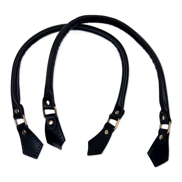 Ручка для сумки 49 см, 2 шт, №03 чёрный, Gamma HA-38