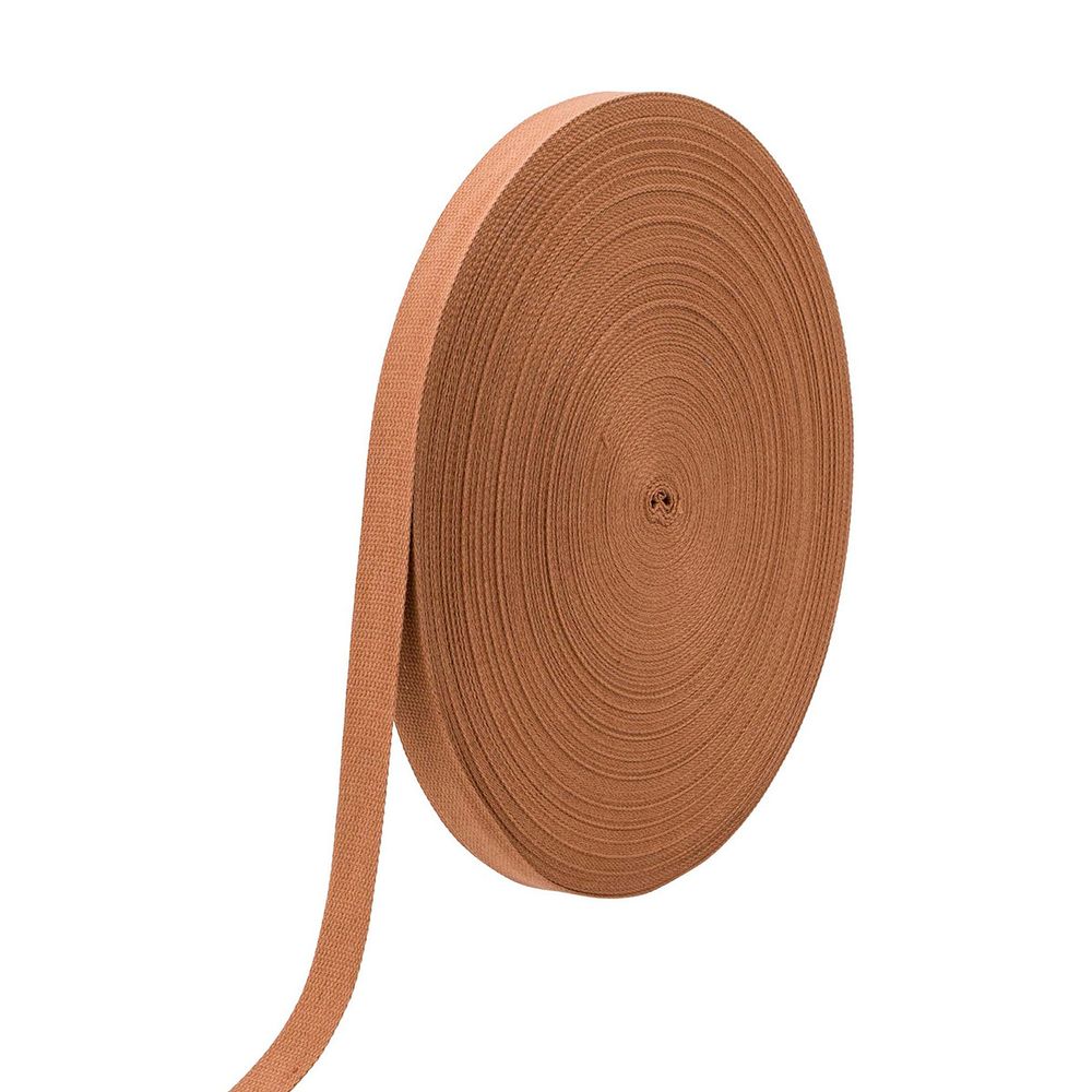 Стропа (ременная лента) 26 мм / 100 метров, [17.55 г/пог.м], матовая, имитация хлопка, 63 т.бежевый, 3Al357