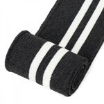 Подвяз (довяз) трикотажный 6.0х80 см, т.серый с белыми полосами, 100% п/э, 5 штук