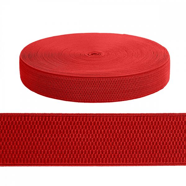 Резинка для подтяжек (помочная) 40.0 мм / 25 метров, ультра, 162 красный