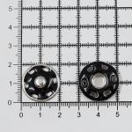 Кнопка пришивная металл ⌀21.0 мм, никель / черный, 10 шт, КПР6