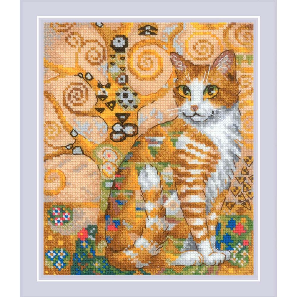 Набор для вышивания нитками Риолис 2319, Золотой котик 15х18 см
