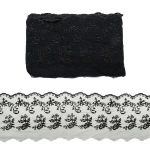 Кружево капроновое широкое 167 мм / 13.71 м, 0574-6002, цв.черный