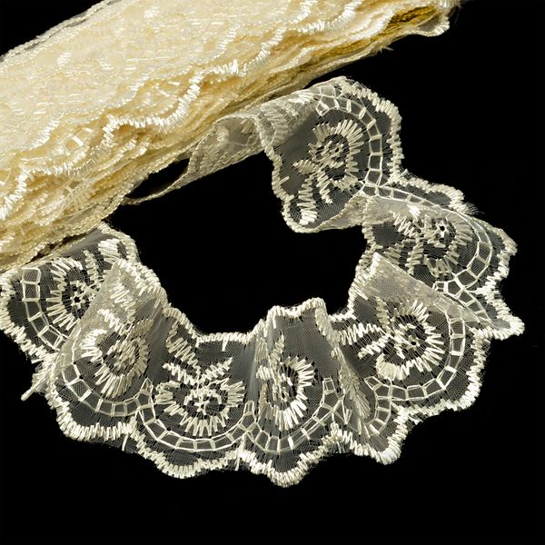 Кружево капроновое 45 мм / 9.14 м, TBS.30010 цв.084 (4) бежевый, Kruzhevo