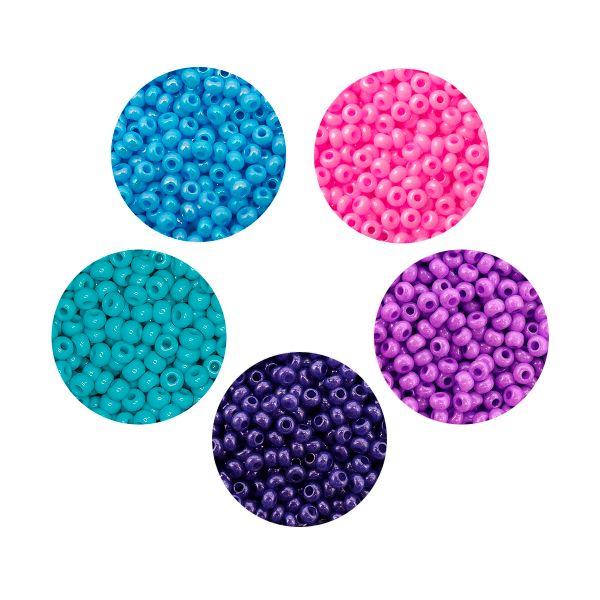 Набор бисера Preciosa 055, 5 цветов по 20 гр, № 10/0 (2.3 мм), диаметр 2,3 мм, 100 гр