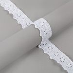 Кружево шитьё 35 мм / 9±0.2 метров, Турция, белый, Gamma GYEM-3500