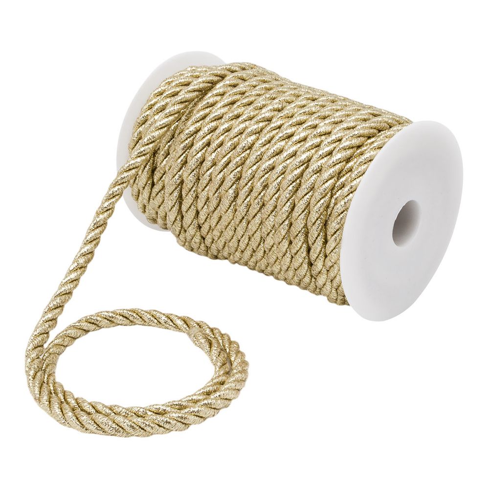 Шнур витой металлизированный 8мм / 18,29м, 182 золото