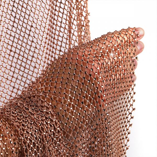 Сетка бельевая со стразами 100 г/м², шир.140 см / 1 метр, 2025 цв.68 бежевый /2025.68/1/