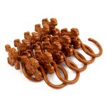 Крючки шторные для карниза навесные ⌀6 мм, 10 шт, 04 под дерево, Sofi H30