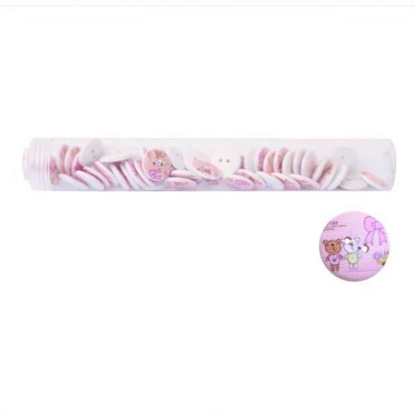 Пуговицы деревянные Мультяшные персонажи 18мм 50 шт, Сладкая парочка