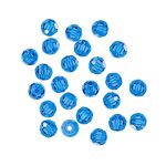 Бусины стекло ⌀4 мм, 24 шт, синий/cap.blue, Preciosa 451-19-602