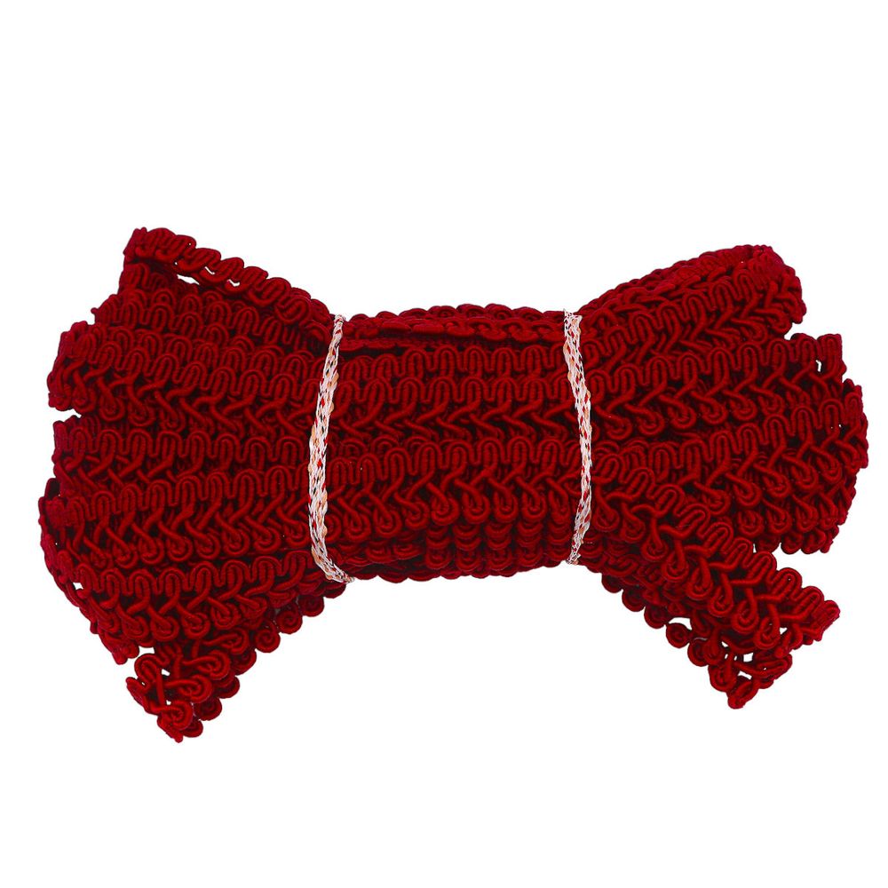 Тесьма отделочная вязаная 15 мм, 10 м, (красный)