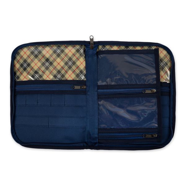 Органайзер для спиц и крючков 27.5х20.5х3 см, ткань нейлон, 03 клетка бежевая, Gamma OGN-02